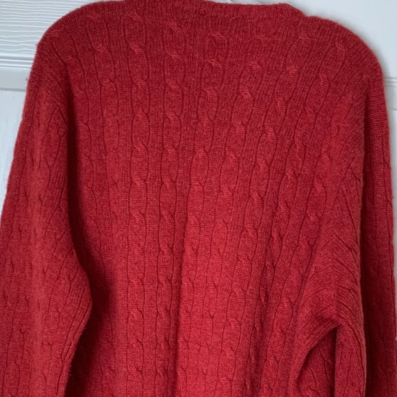 POLO by RALPH LAUREN 100% Italian Cashmere Iconic Cable Knit Sweater - Picture 12 of 13